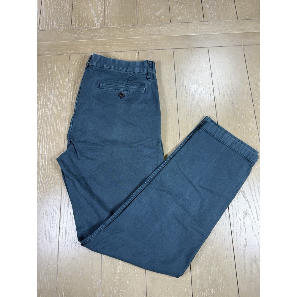 Outerknown SEA Legs Chino‎ Pants Mens 34X30 Teal Slim Fit Stretch Flat Front